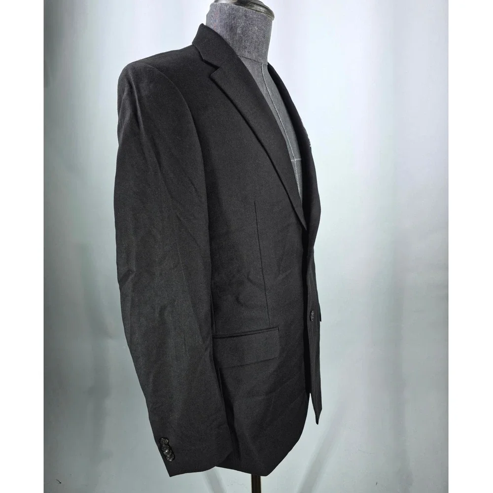 Tommy Hilfiger Sport Coat Mens 38L Dark Brown THFlex Wool Quiet‎ Luxury Polished